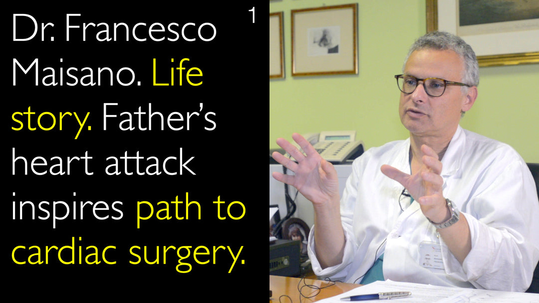Dr. Francesco Maisano. Parcours de vie. L'infarctus de son père éveille une vocation pour la chirurgie cardiaque.