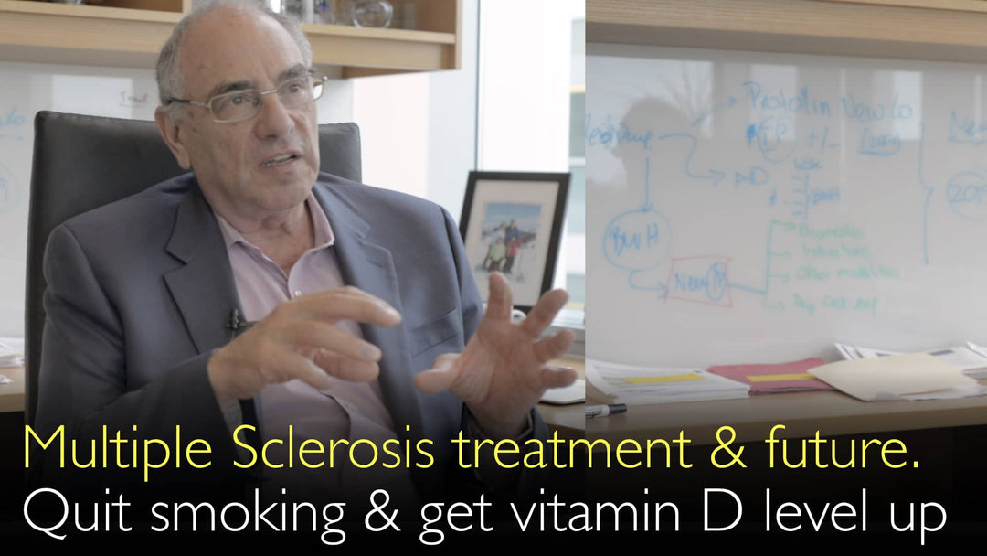 Traitements futurs de la sclérose en plaques. Cesser de fumer et augmenter son taux de vitamine D.