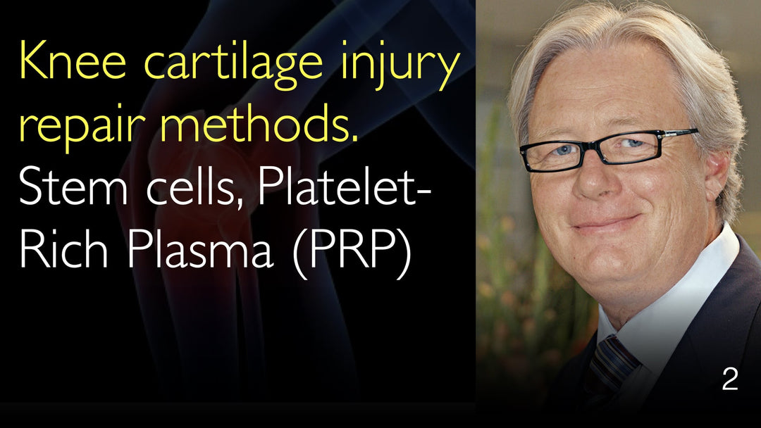 Méthodes de réparation des lésions du cartilage du genou : cellules souches et plasma riche en plaquettes (PRP)