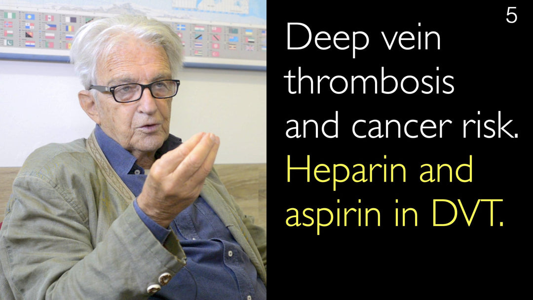 Thrombose veineuse profonde et risque de cancer. Héparine et aspirine dans la prise en charge de la TVP.