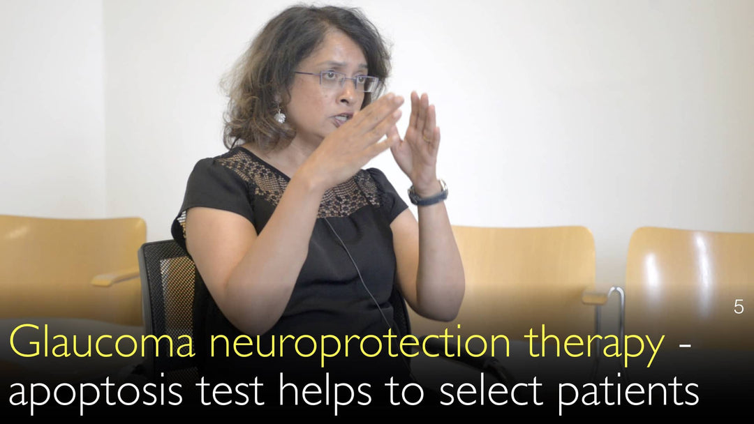Thérapie neuroprotectrice du glaucome. Le test d'apoptose permet d'identifier les patients éligibles au traitement.