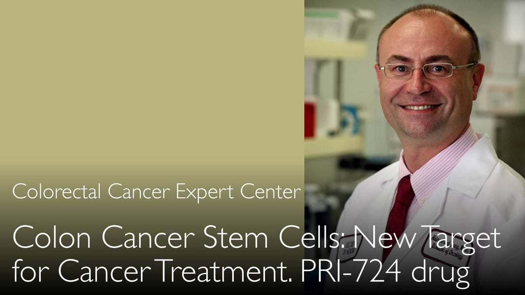 Cellules souches dans le traitement du cancer colorectal. Chimiothérapie PRI-724. 7