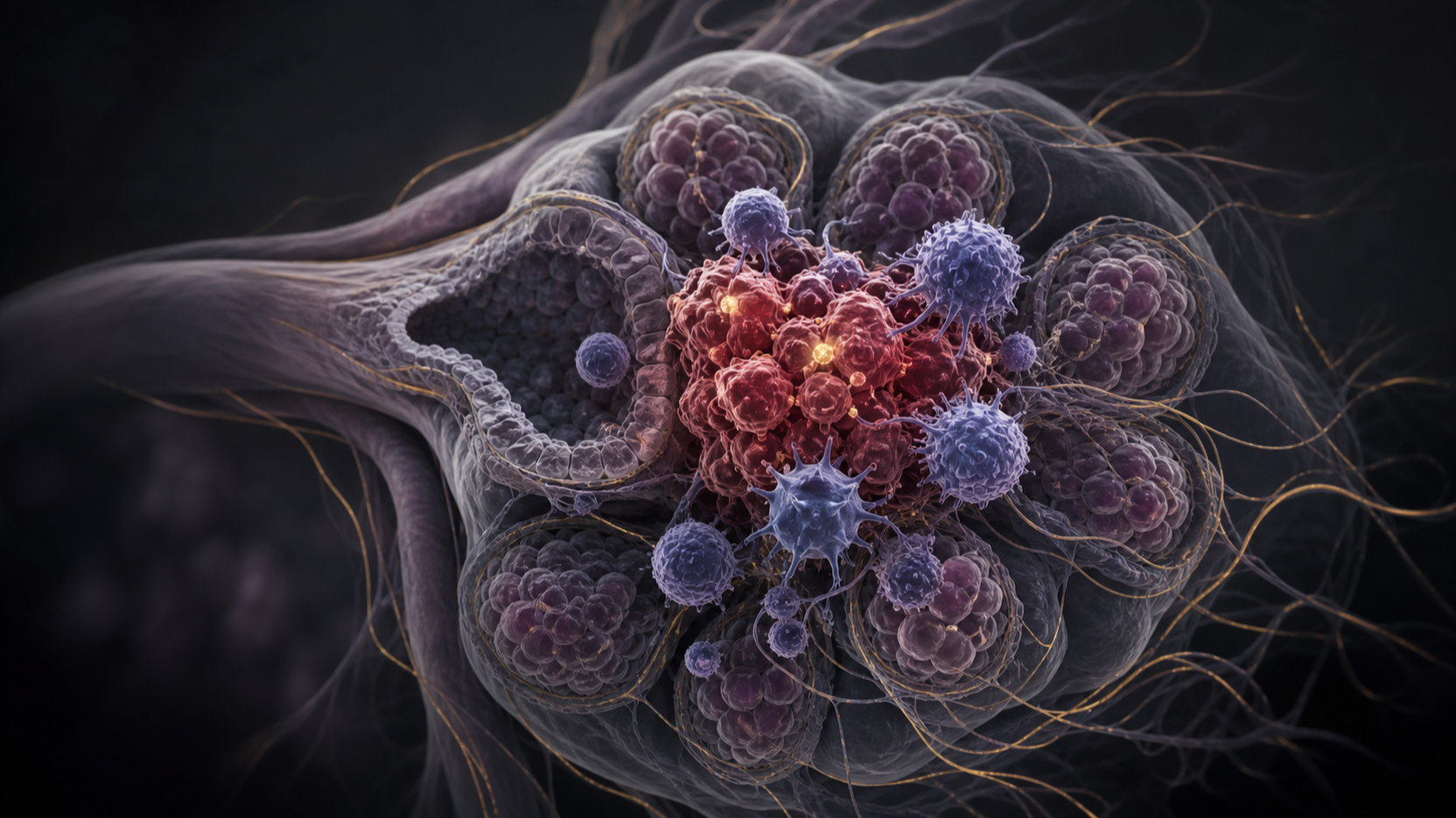Original medical illustration for: Immunotherapy in Breast Cancer: Current Treatments and Breakthroughs