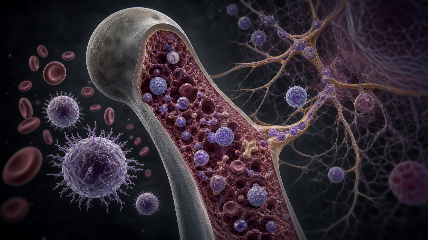 Original medical illustration for: Understanding Hairy-Cell Leukemia: A Comprehensive Patient Guide