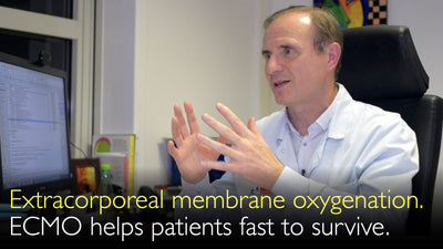 Oxygénation par membrane extracorporelle. L’ECMO (oxygénation par membrane extracorporelle) permet d’assurer la survie des patients en arrêt cardiaque. 11